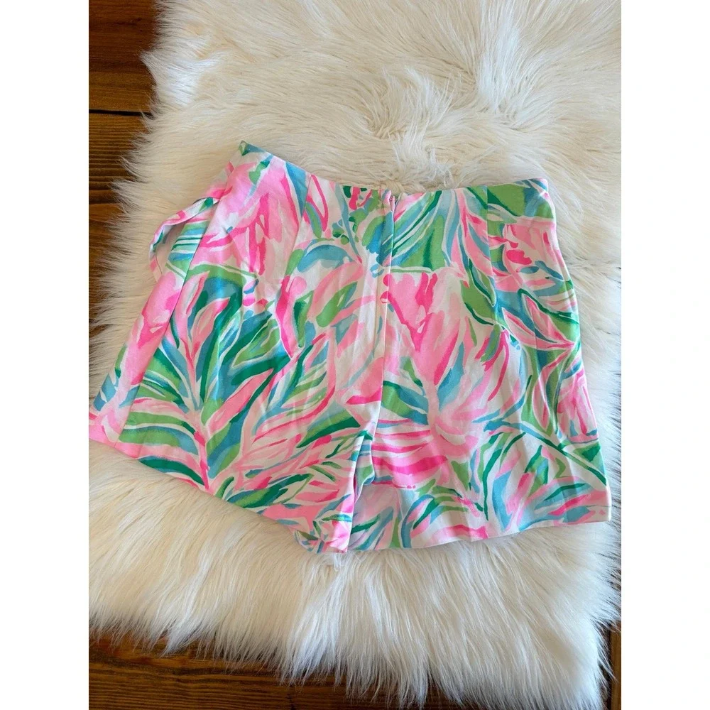 Pulitzer Lilly Pulitzer Pink‎ Green Skort size 0 EUC